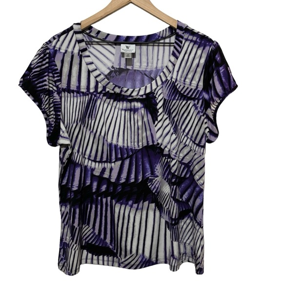 Worthington Woman Stretch Crew Neck Top Women's Size 1X - Picture 1 of 12